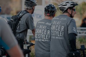 Bikers Wearing Beat Cancer Shirts