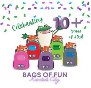 Bags of Fun Kansas City 10 Plus Years Anniversary Logo
